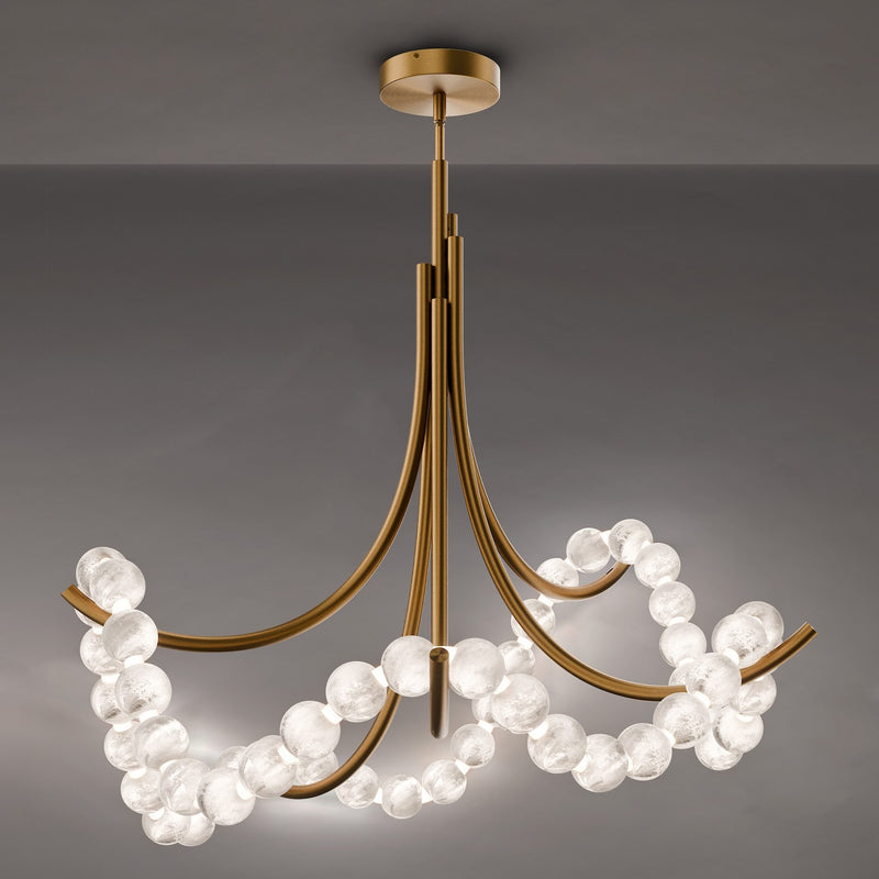 Modern Forms FM-50437-AB LED Semi-Flush Mount, Aged Brass