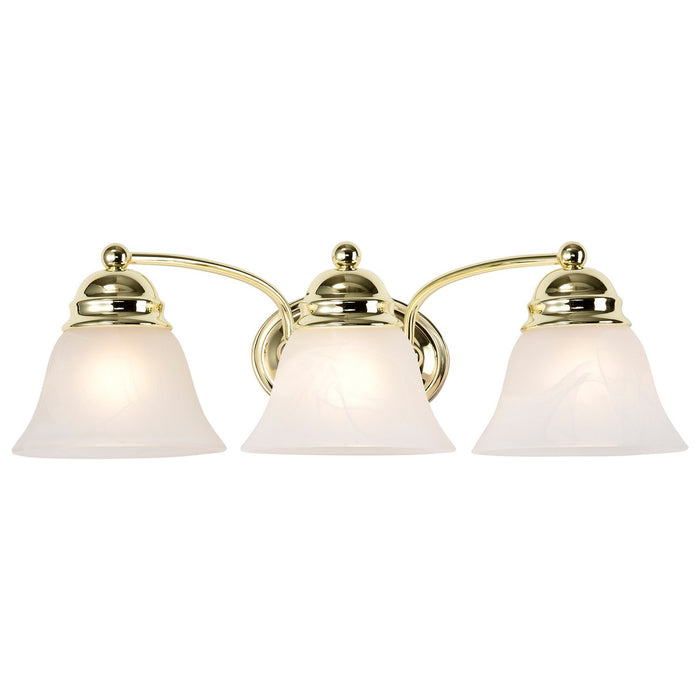 Nuvo Lighting 60-350 Three Light Vanity, Polished Brass