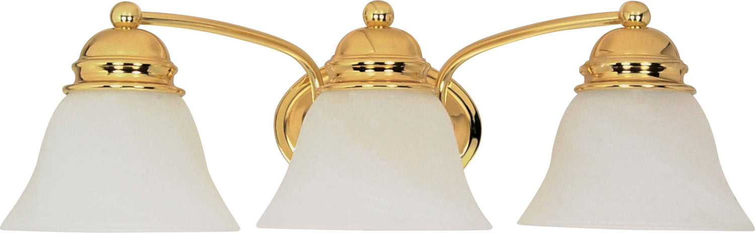 Nuvo Lighting 60-350 Three Light Vanity, Polished Brass