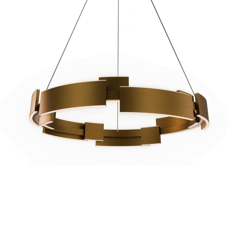 Modern Forms PD232632-TWA-AB LED Pendant Chandelier, Aged Brass