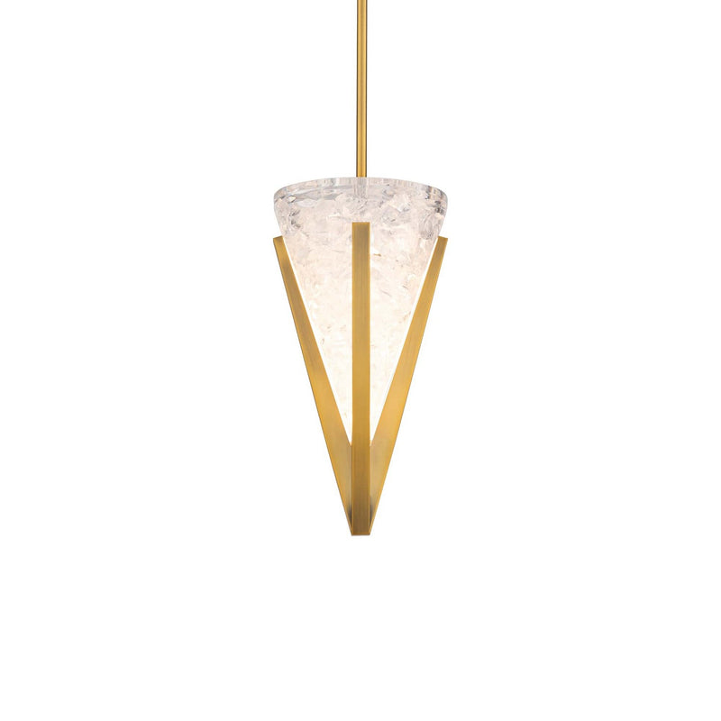 Modern Forms PD280615-TWA-AB LED Mini Pendant, Aged Brass