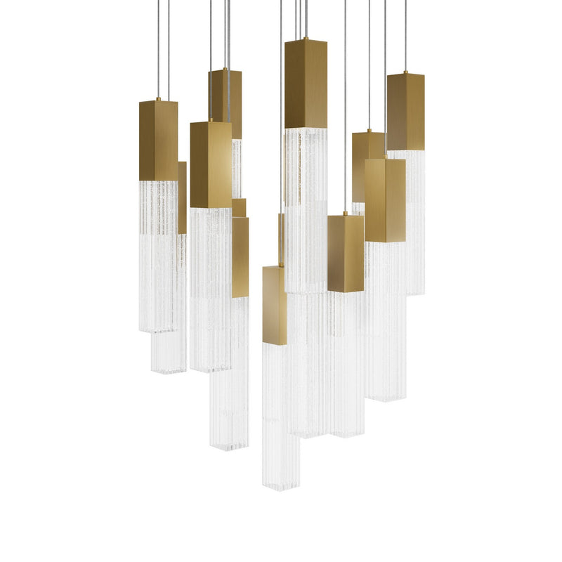 Modern Forms PD-30815R-AB LED Pendant, Aged Brass