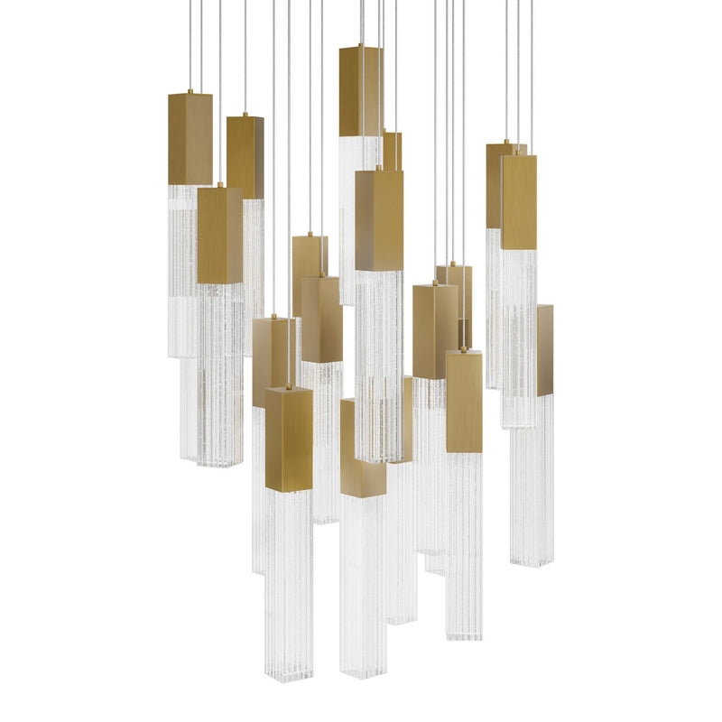Modern Forms PD-30821R-AB LED Pendant, Aged Brass