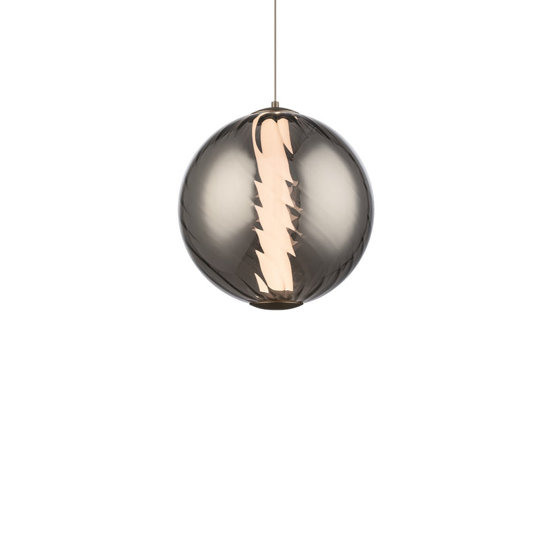 Modern Forms PD-32511-30-SM/BN LED Mini Pendant, Smoke Glass/Brushed Nickel
