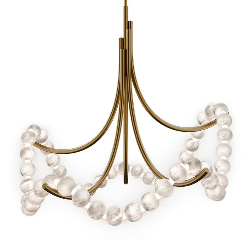 Modern Forms PD-50437-AB LED Pendant Chandelier, Aged Brass