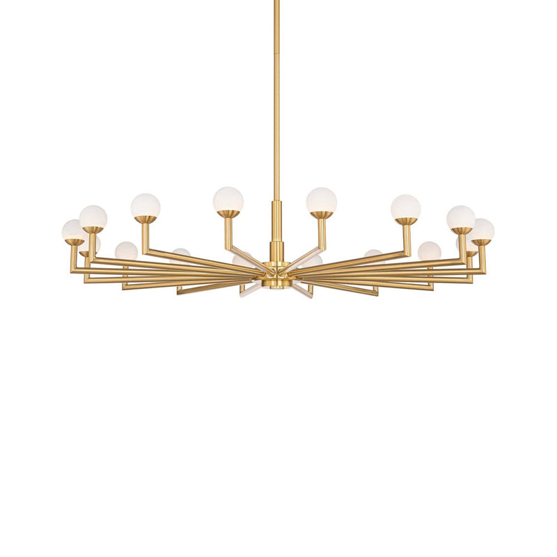Modern Forms PD606633-VB LED Pendant Chandelier, Vintage Brass