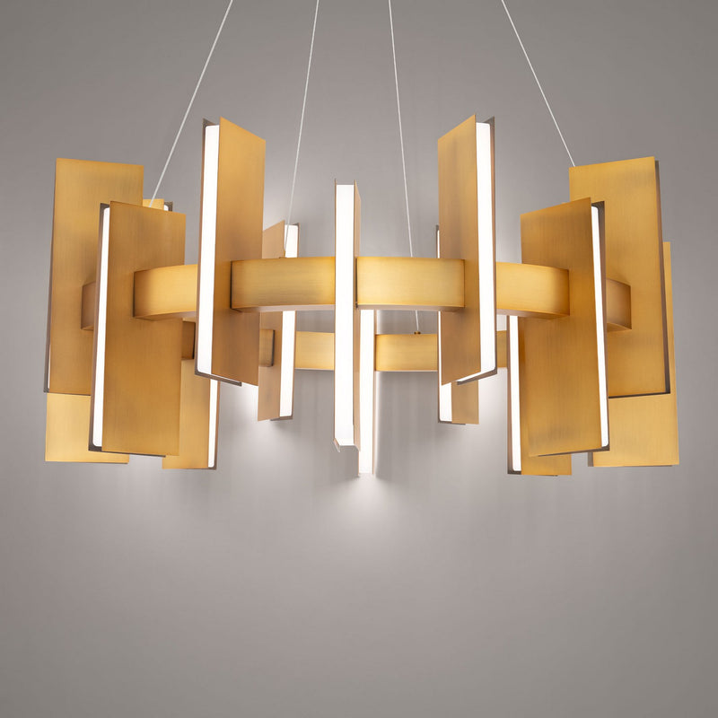 Modern Forms PD-9533-AB LED Pendant, Aged Brass