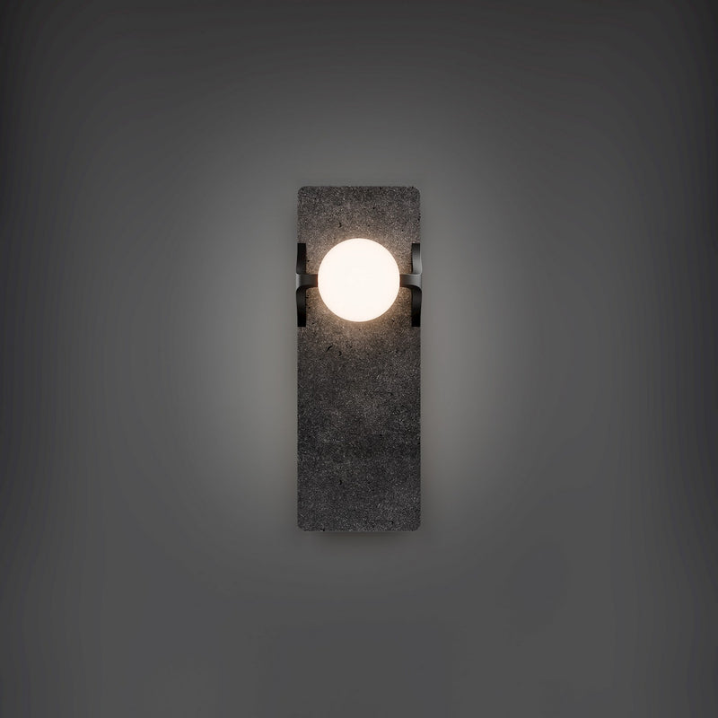 Modern Forms WS220614-BV/BK LED Wall Sconce, Basalt Stone/Black