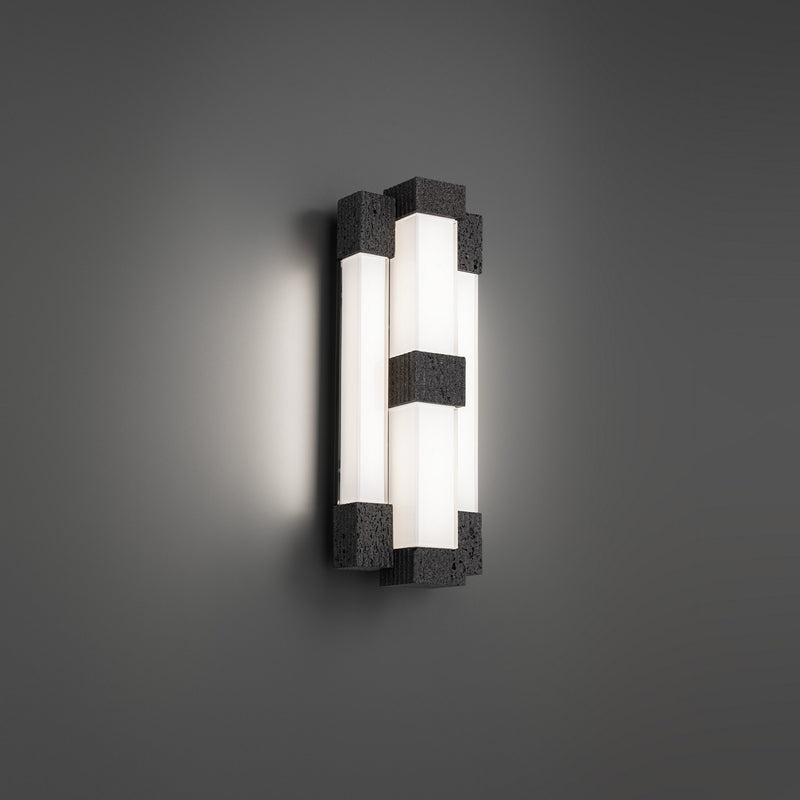 Modern Forms WS244616-BV/BK LED Wall Sconce, Basalt Stone/Black