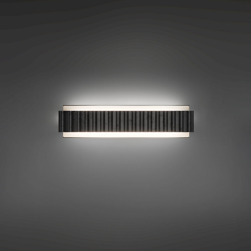 Modern Forms WS270619-BV/BK LED Bath Vanity, Basalt Stone/Black