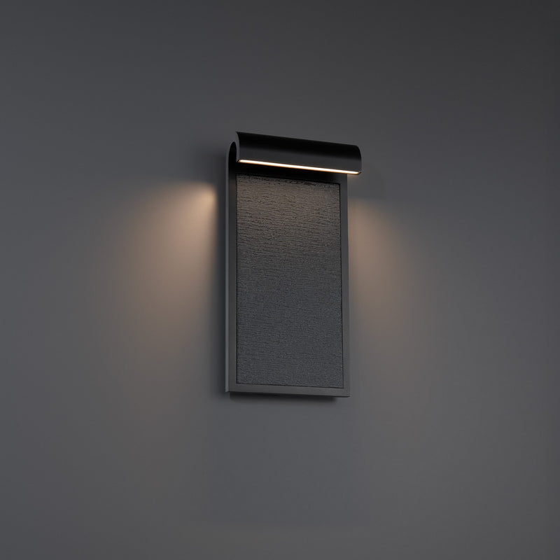 Modern Forms WSW206616-GT/BK LED Outdoor Wall Sconce, Granite Stone/Black