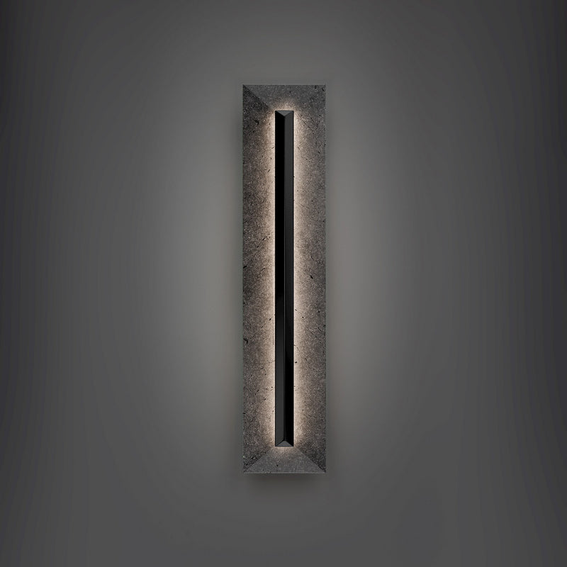 Modern Forms WSW218628-BV/BK LED Outdoor Wall Sconce, Basalt Stone/Black