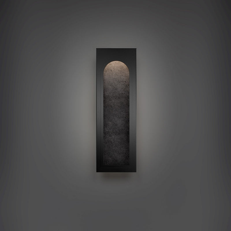 Modern Forms WSW246619-BV/BK LED Outdoor Wall Sconce, Basalt Stone/Black