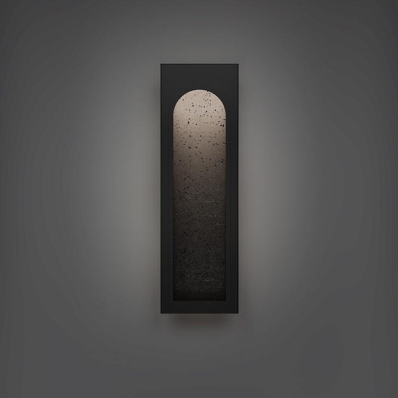 Modern Forms WSW246624-BV/BK LED Outdoor Wall Sconce, Basalt Stone/Black