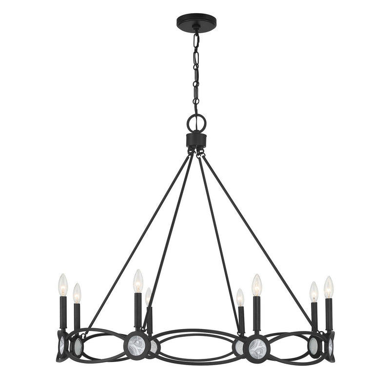 Savoy House 1-4102-8-89 Eight Light Chandelier, Matte Black