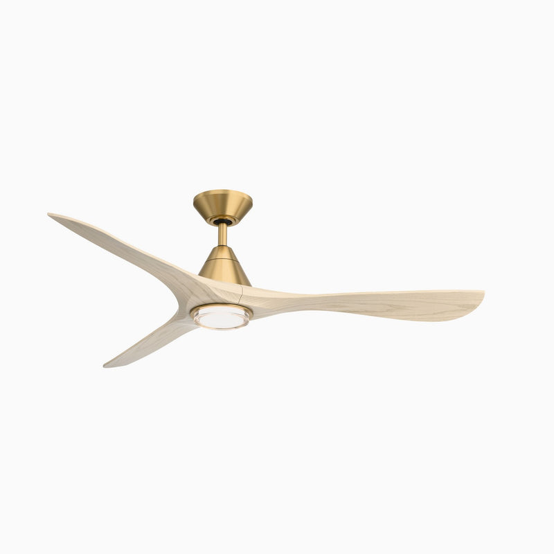 Modern Forms Fans FR-D2504-60L-SB/WO 60" Ceiling Fan, Soft Brass/White Oak