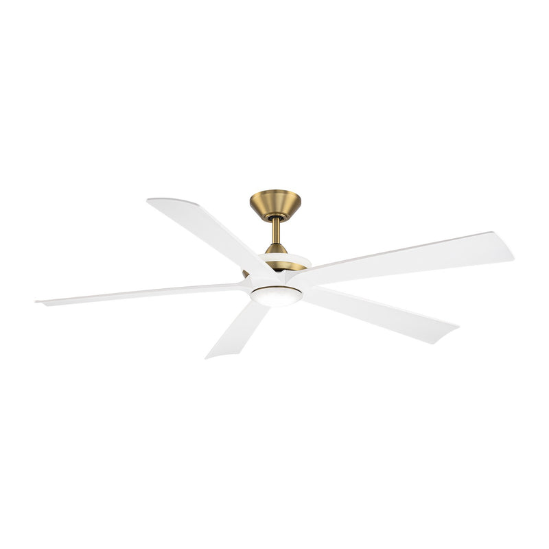 Modern Forms Fans FR-D2602-62L-SB/MW 62" Ceiling Fan, Soft Brass/Matte White
