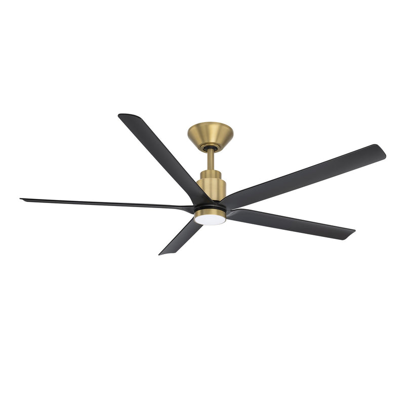 Modern Forms Fans FR-W2601-56L-SB/MB 56" Ceiling Fan, Soft Brass/Matte Black