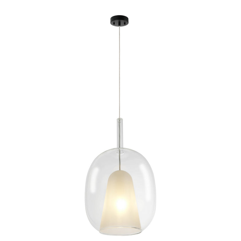 Artcraft AC11219CL One Light Pendant, Black