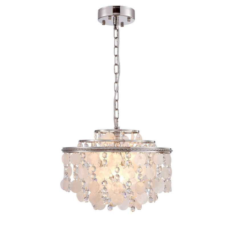 Artcraft AC12072PN Six Light Chandelier, Polished Nickel