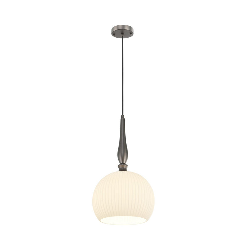 Artcraft AC12111GR One Light Pendant, Graphite