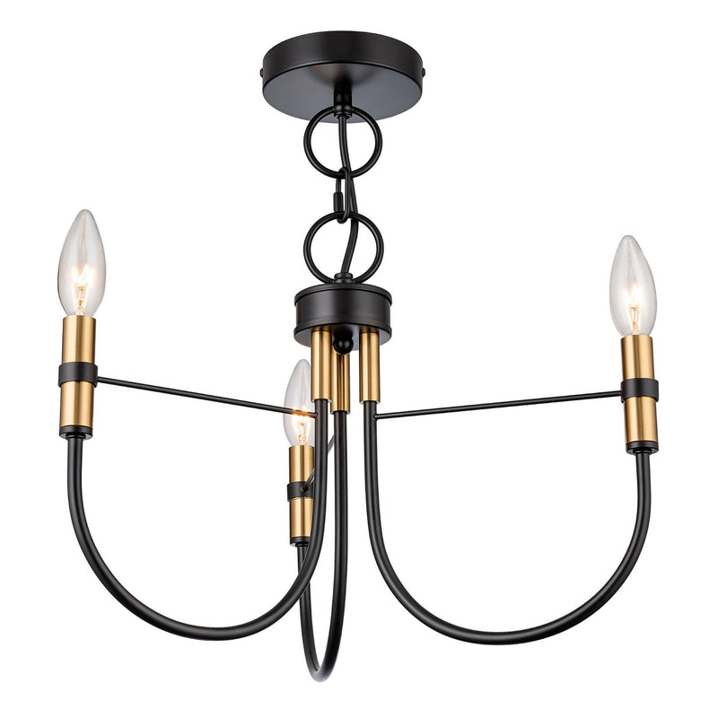 Artcraft AC12223BB Three Light Lantern, Black