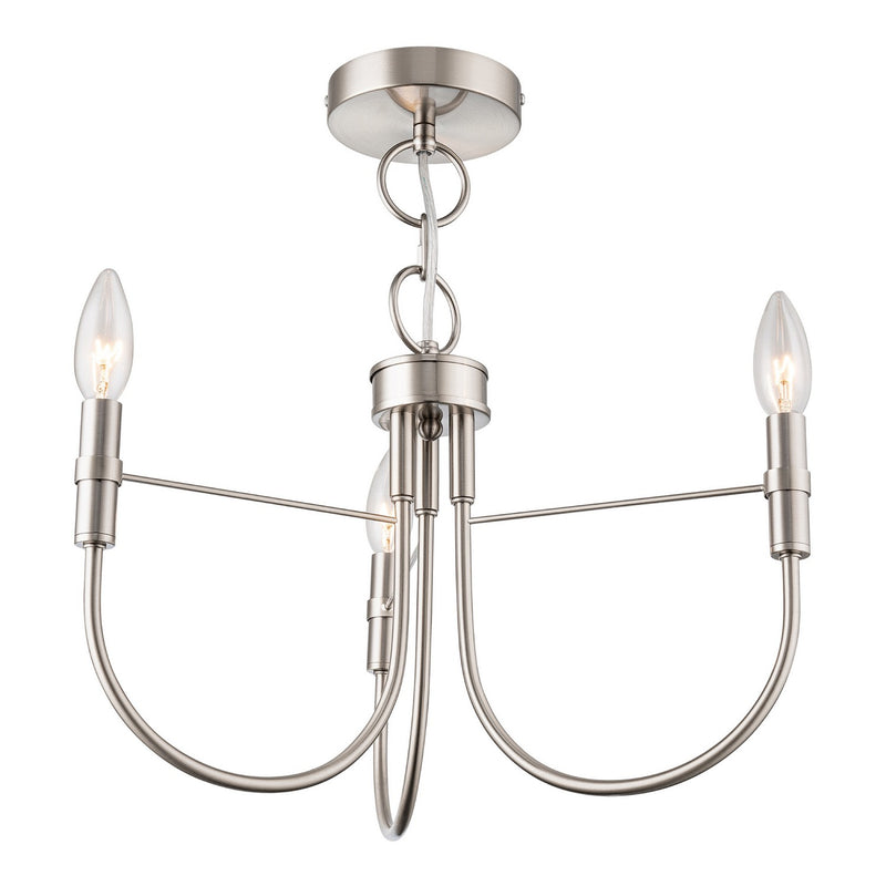 Artcraft AC12223BN Three Light Lantern, Brushed Nickel