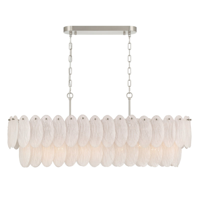 Artcraft AC12264SN Nine Light Island Chandelier, Satin Nickel