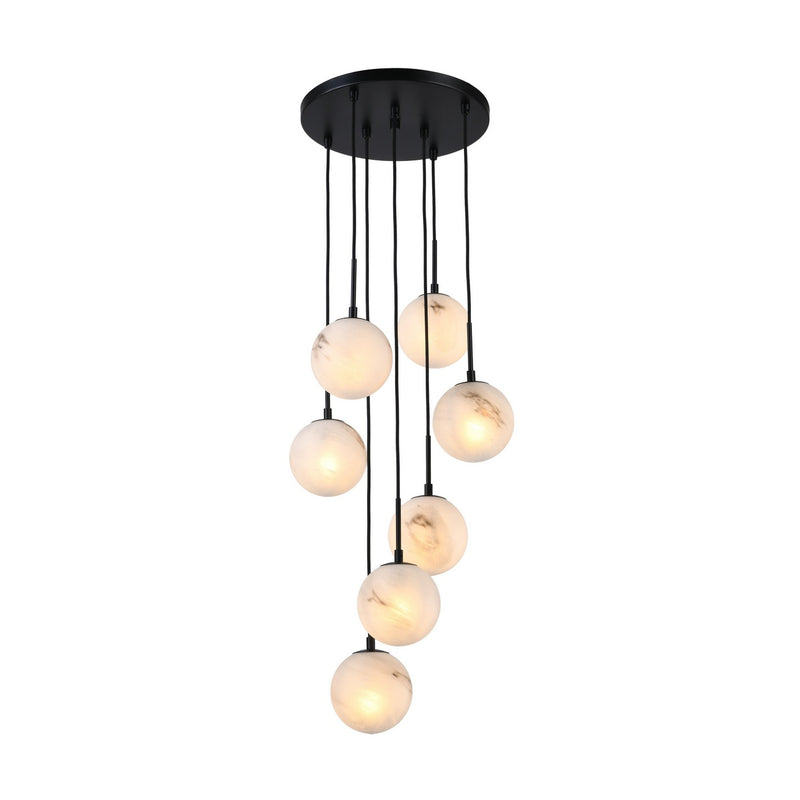 Artcraft AC12287BK Seven Light Lantern, Black