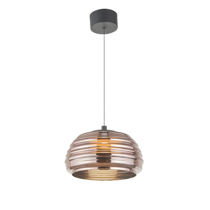 Artcraft AC5010EC LED Pendant, Black/Espresso Copper