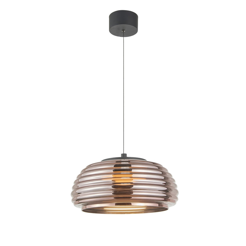 Artcraft AC5011EC LED Pendant, Black/Espresso Copper