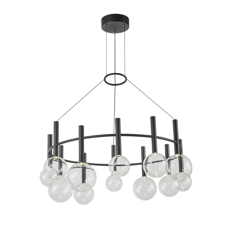 Artcraft AC6852BK LED Chandelier, Black
