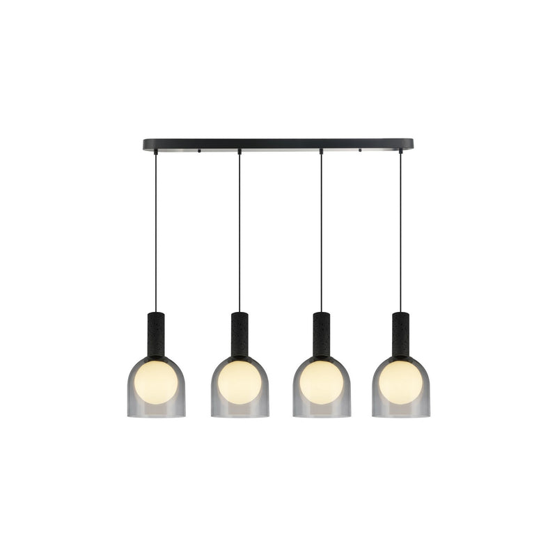 Artcraft SC13384BK Four Light Island Pendant, Black