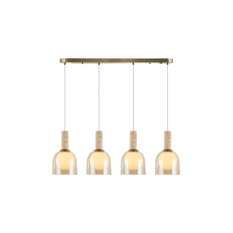 Artcraft SC13384BR Four Light Island Pendant, Brass