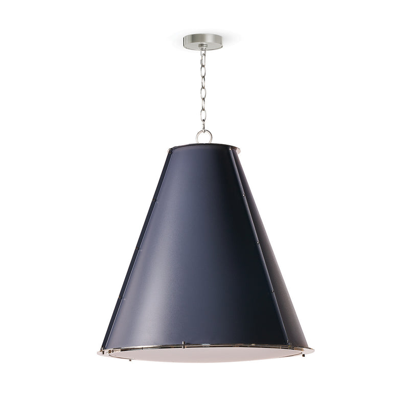 Regina Andrew 16-1191BLUPN Three Light Chandelier, Blue