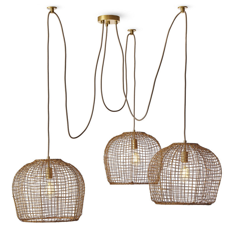 Regina Andrew 16-1490 Three Light Chandelier, Natural