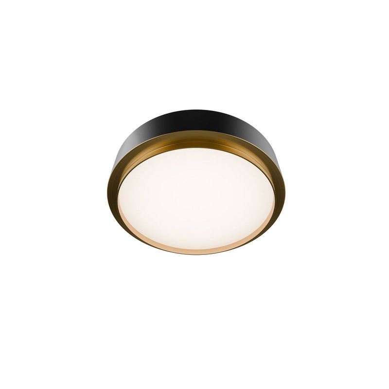 W.A.C. Lighting FM-20515-27-BK/AB LED Flush Mount, Black/Aged Brass