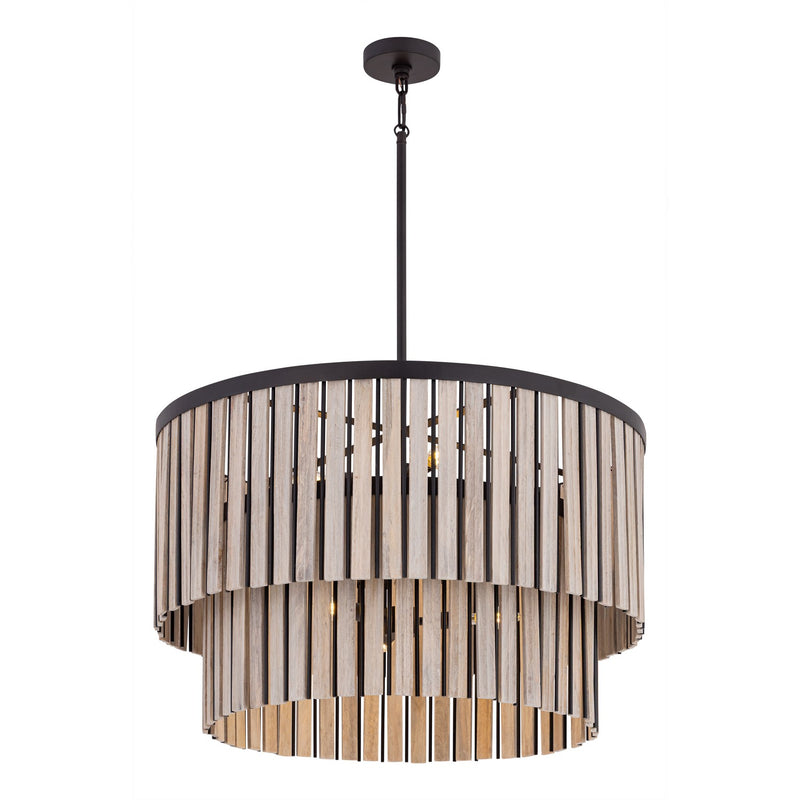 Minka-Lavery 12455-860 Six Light Pendant, Dark Bronze