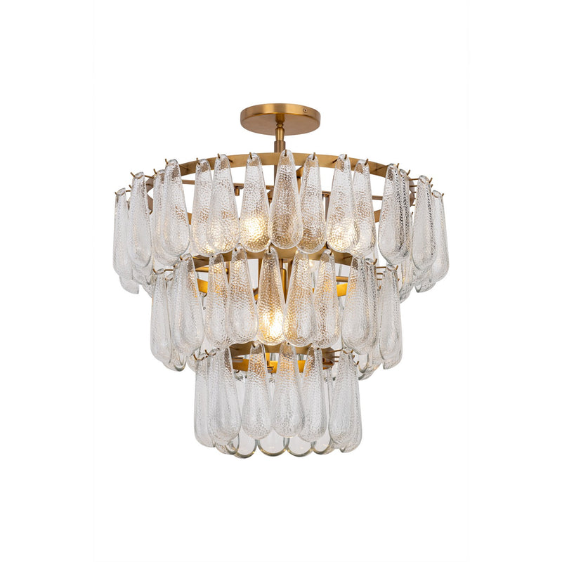 Minka-Lavery 12654-732 Five Light Semi-Flush Mount, Legacy Brass