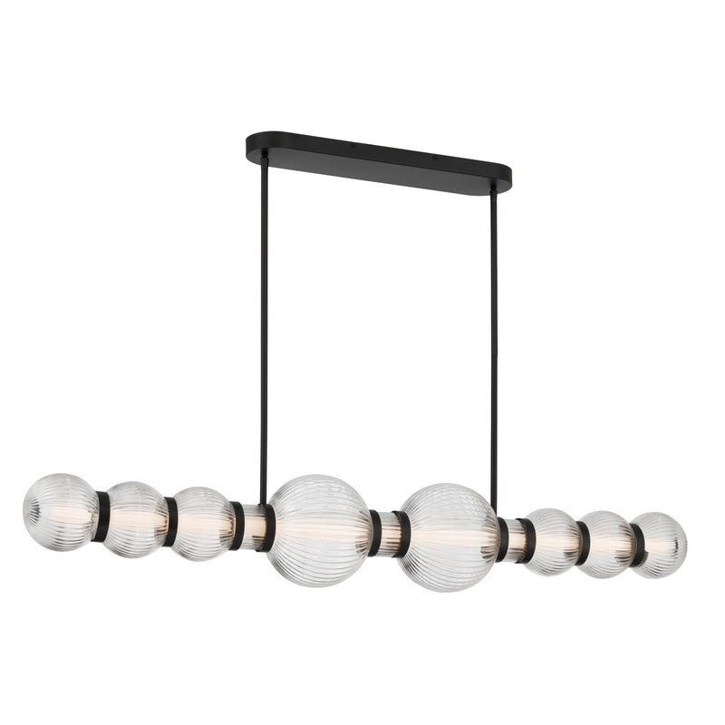 Minka-Lavery 15037-899-L LED Linear Chandelier, Dark Matte Black