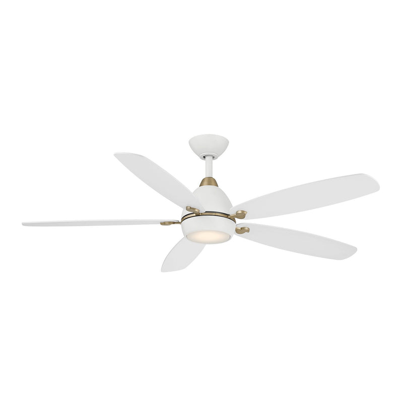 Minka Aire F649L-ALW/BBR 52" Ceiling Fan, Alabaster White