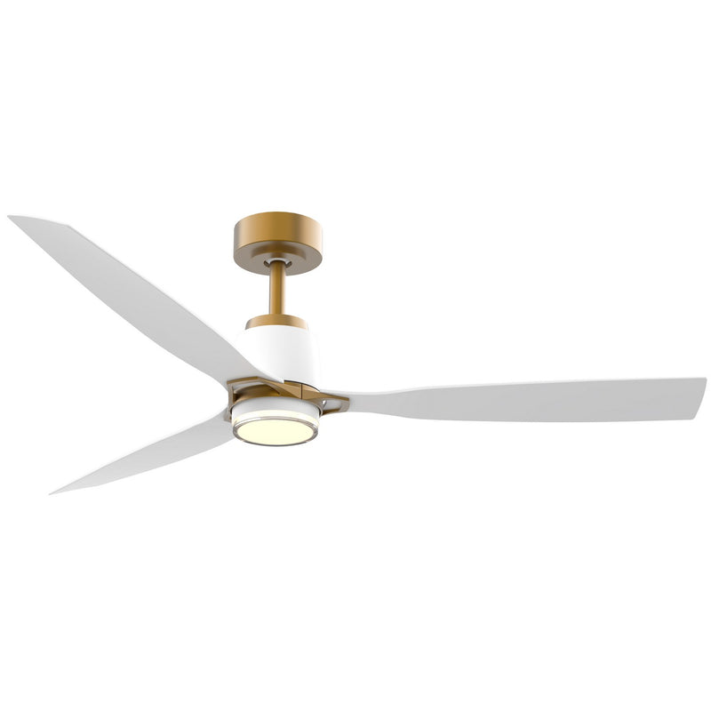 Minka Aire F778L-LBR/WHF 53" Ceiling Fan, Legacy Brass