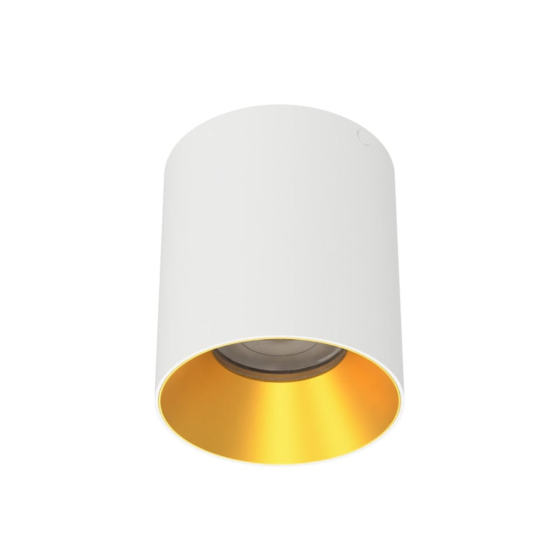 W.A.C. Lighting C4RL-FCS-WTGL LED Flush Mount, White/Gold