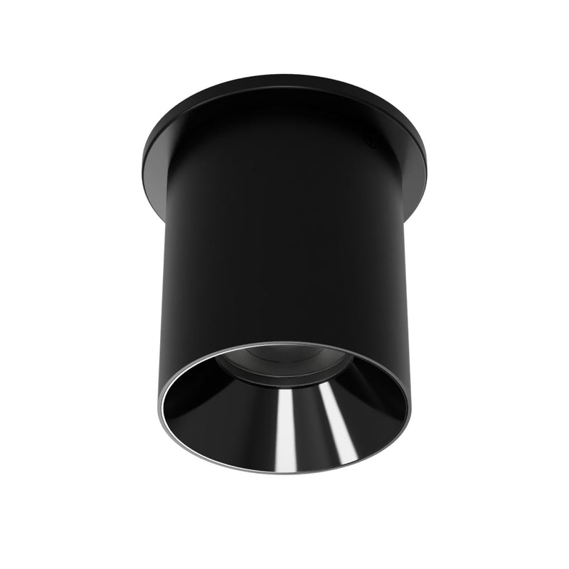 W.A.C. Lighting C4RT-FCS-BKBK LED Flush Mount, Black/Black
