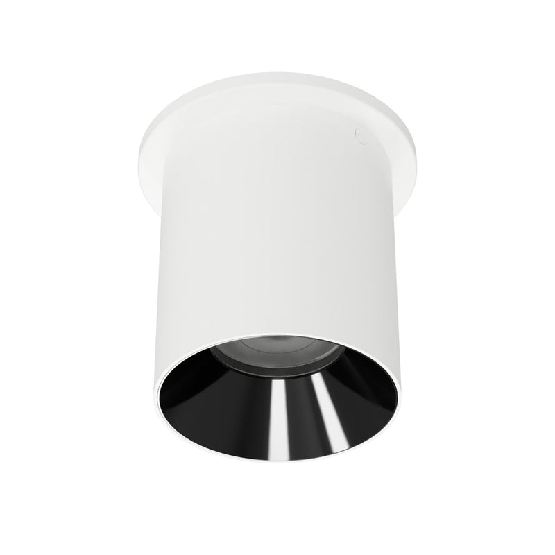 W.A.C. Lighting C4RT-FCS-WTBK LED Flush Mount, White/Black
