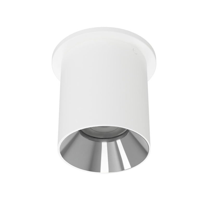 W.A.C. Lighting C4RT-FCS-WTCH LED Flush Mount, White/Chrome