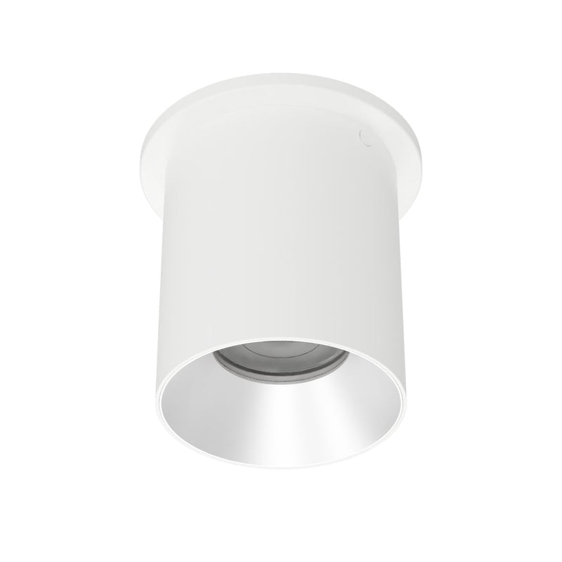 W.A.C. Lighting C4RT-FCS-WTHZ LED Flush Mount, White/Haze