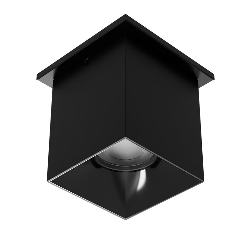 W.A.C. Lighting C4ST-FCS-BKBK LED Flush Mount, Black/Black