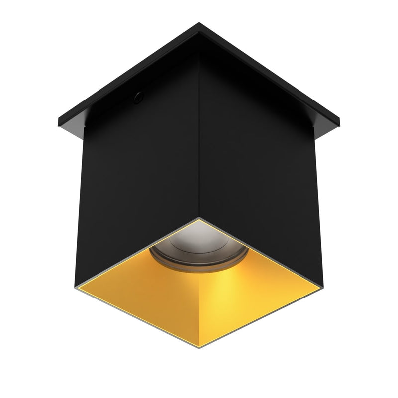 W.A.C. Lighting C4ST-FCS-BKGL LED Flush Mount, Black/Gold