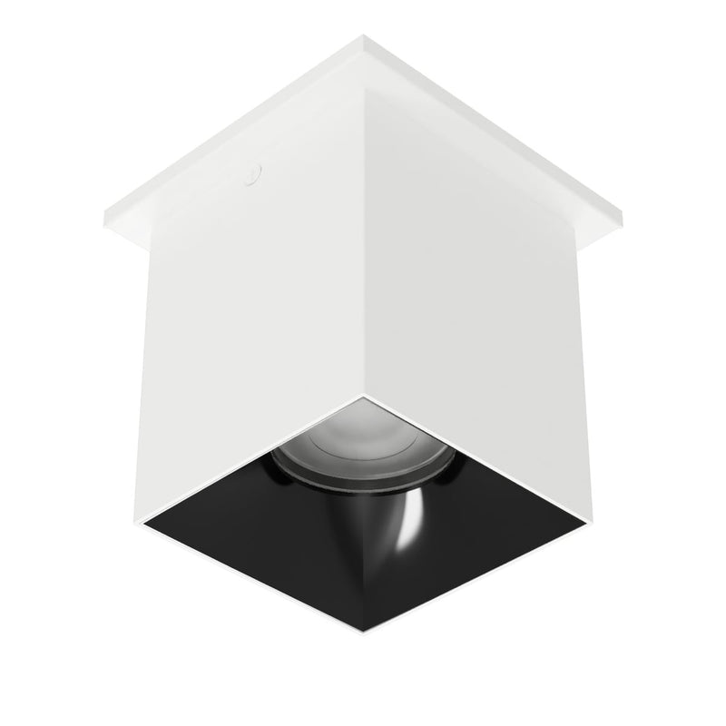 W.A.C. Lighting C4ST-FCS-WTBK LED Flush Mount, White/Black